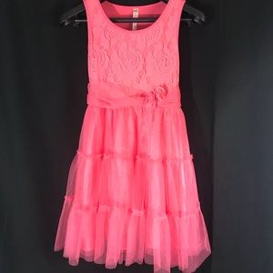 Girl’s pink ruffle dress size 10/12 by Cherokee
